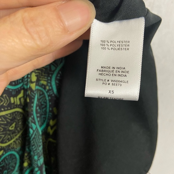 RVCA Glenn Racerback Flowy Front Slit Printed chiffon Maxi Dress Sz XS - Picture 8 of 11